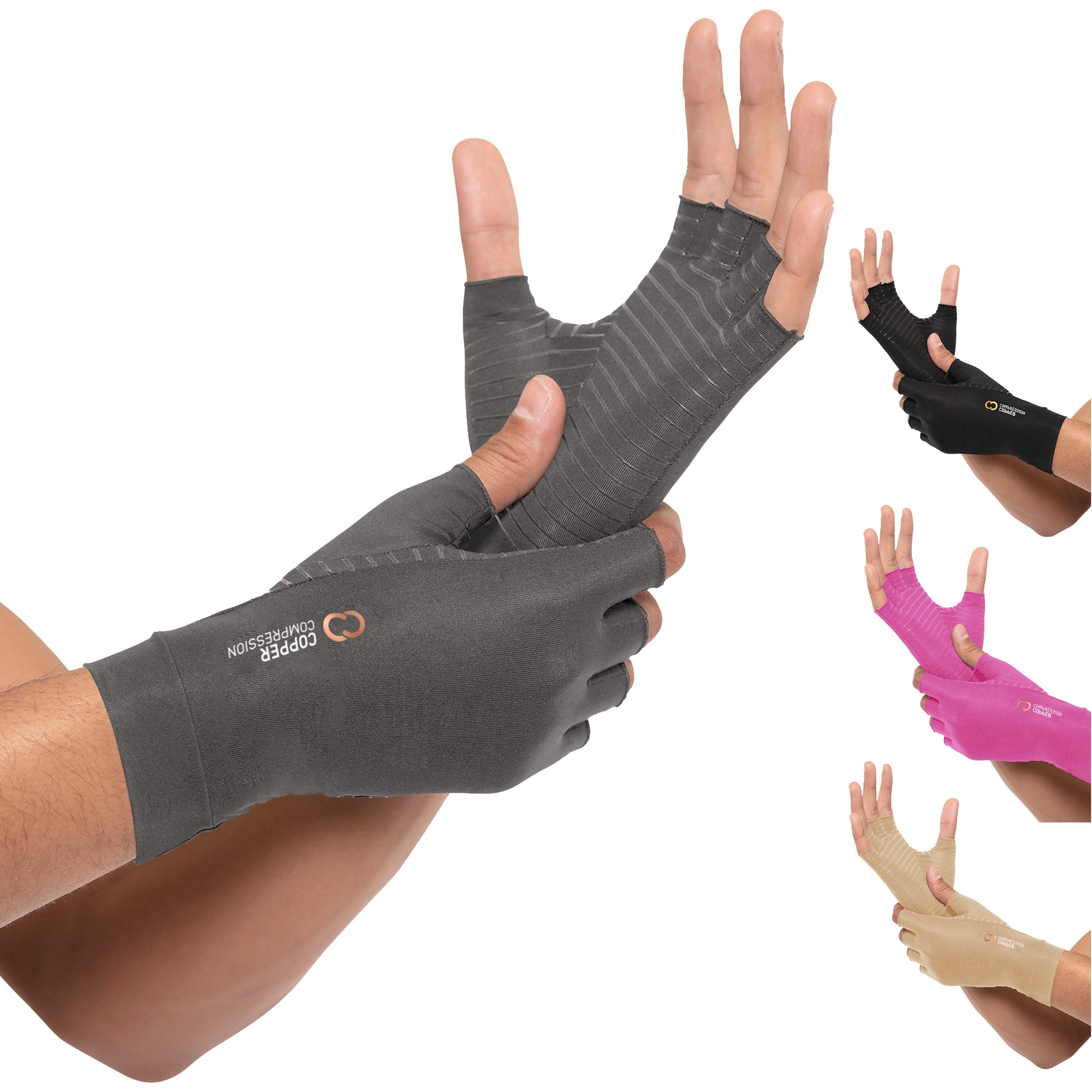 Half Finger Compression Gloves | MagnaReady - view 16