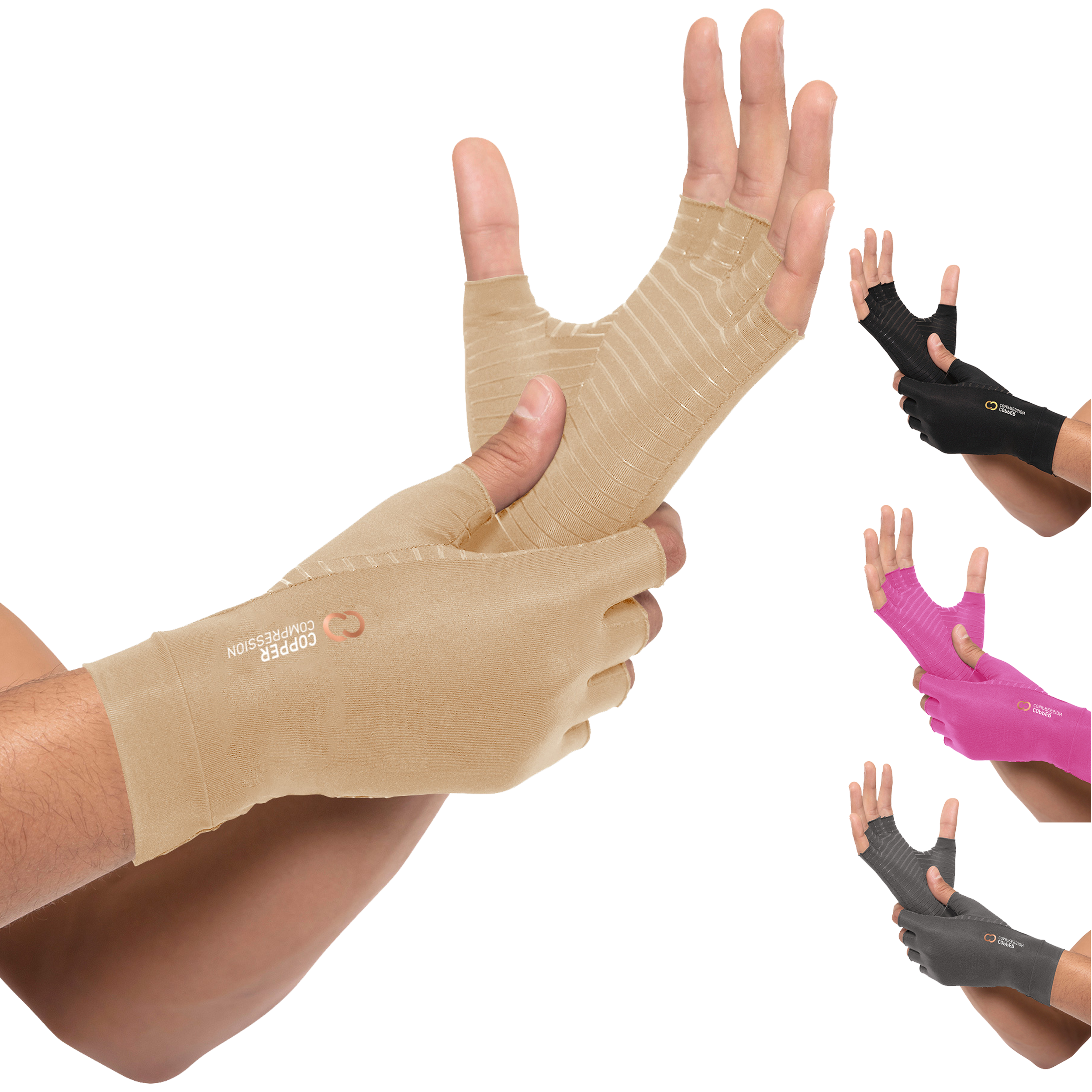 Half Finger Compression Gloves | MagnaReady - view 15