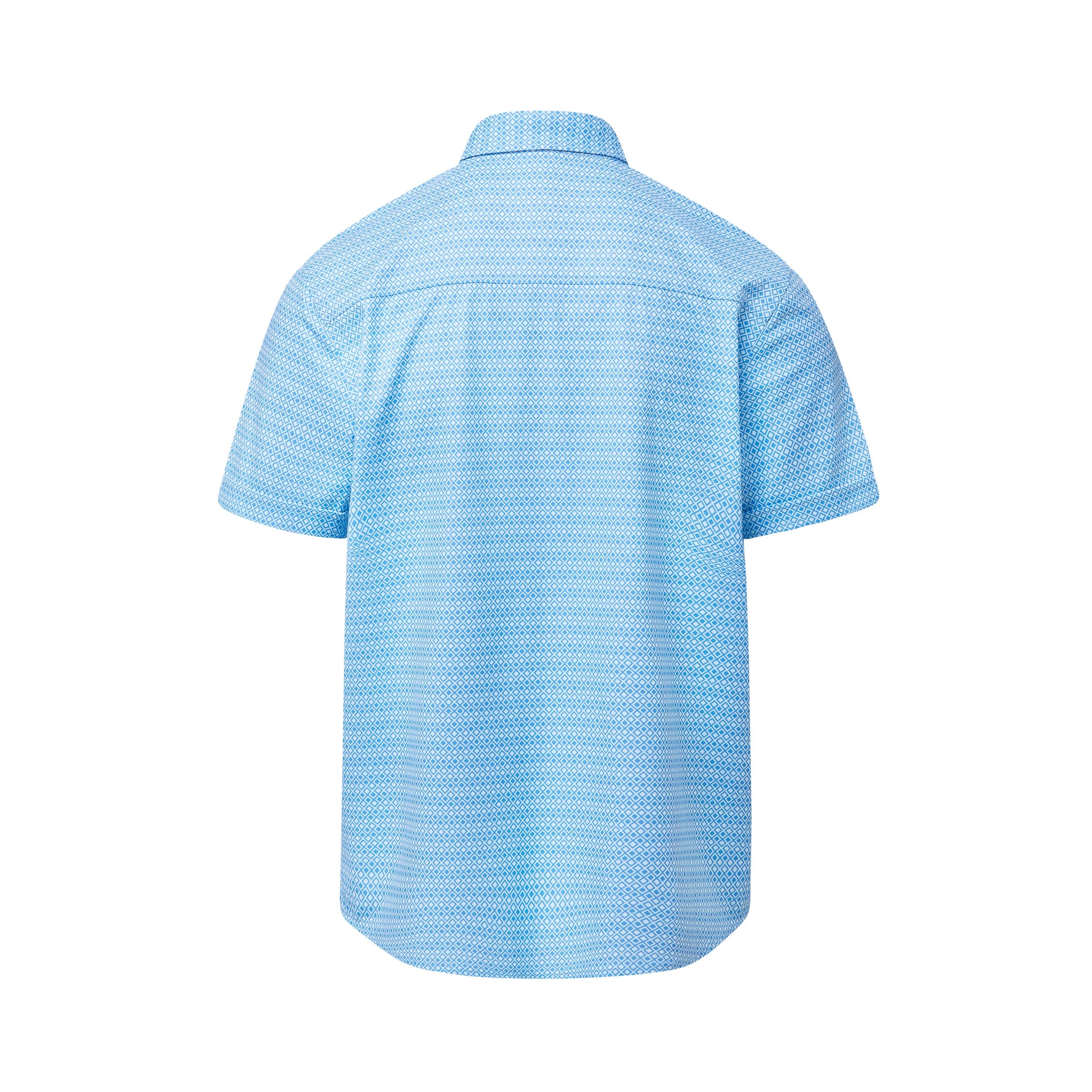 MagnaReady x Arctic Cooling Pique Polo Short Sleeves in Geo Blue