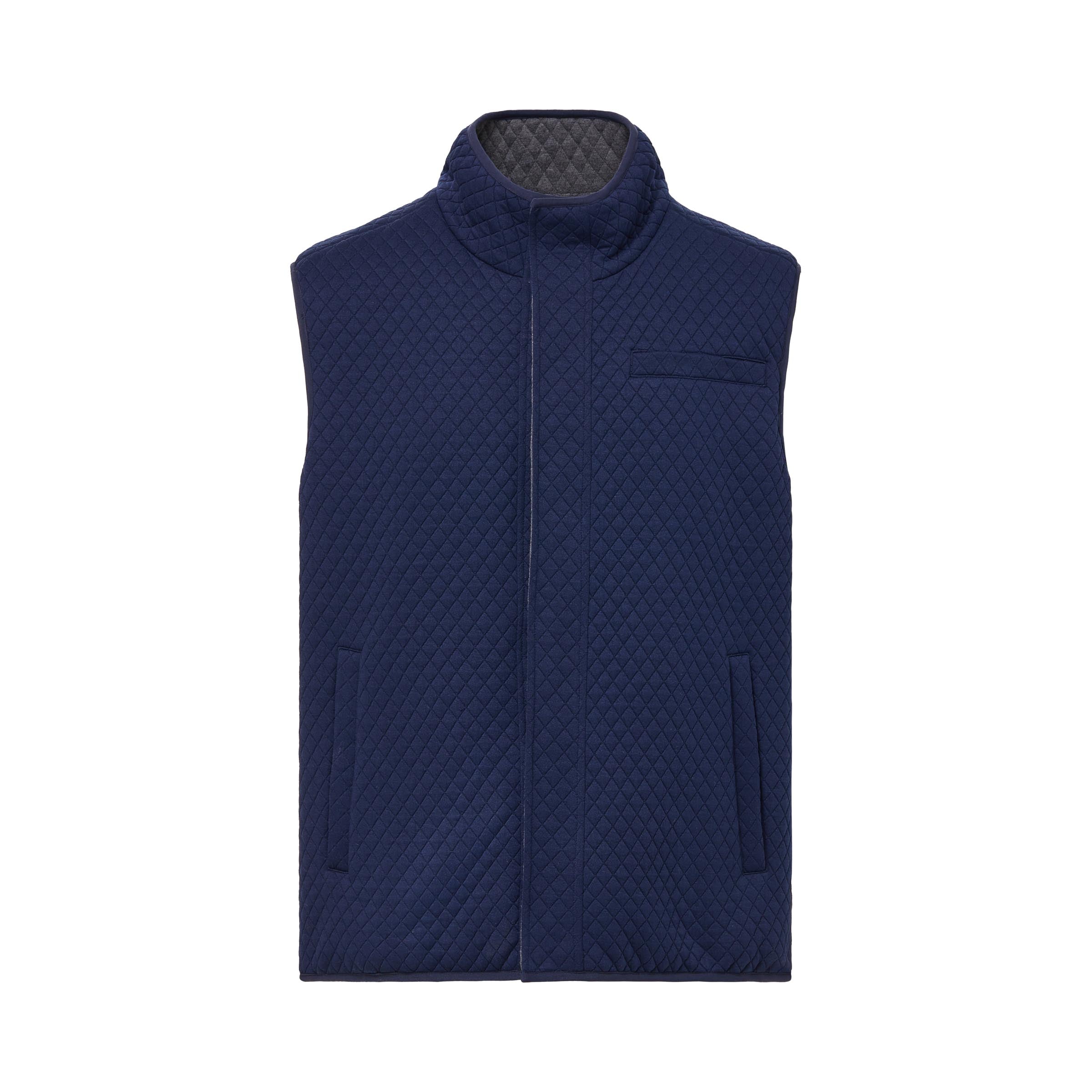 Reversible Diamond Quilted Magnetic Front Button Vest