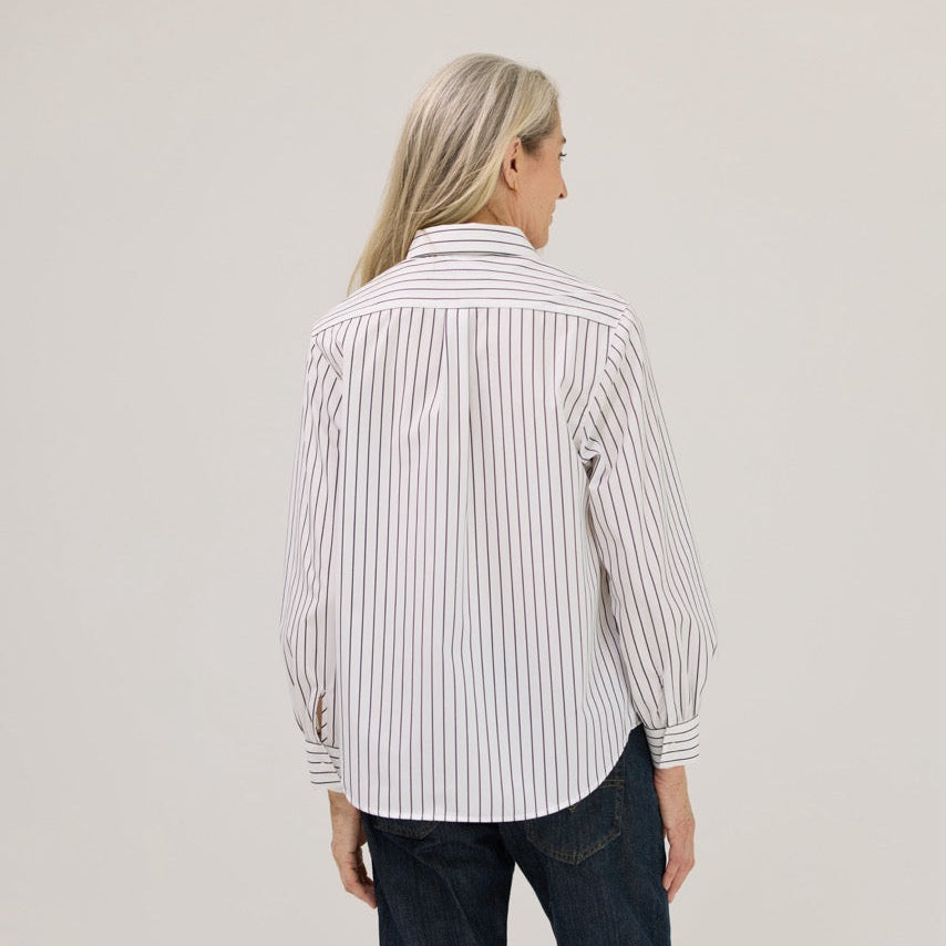 Women’s Magnetic Closure Classic Black and White Stripe