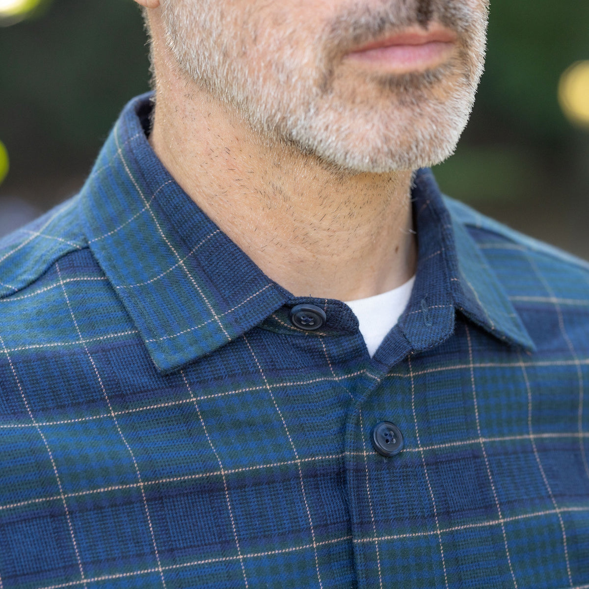 Adaptive Teal Green Plaid Flannel Shirt with Magnetic Closures