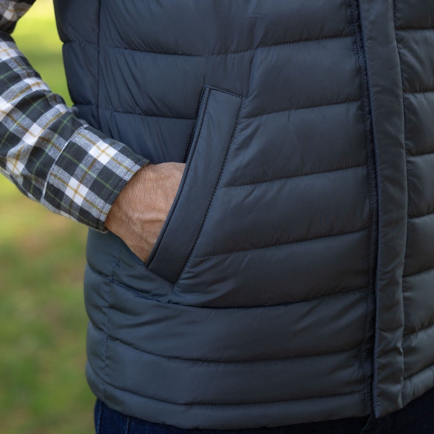 Weatherproof® X MagnaReady® Puffer Magnetic Front Pewter Vest