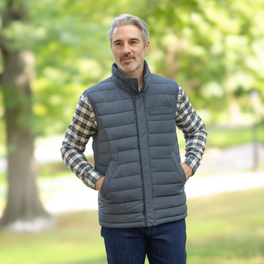Weatherproof® X MagnaReady® Puffer Magnetic Front Pewter Vest
