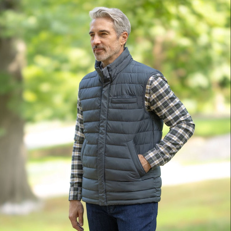 Weatherproof® X MagnaReady® Puffer Magnetic Front Pewter Vest