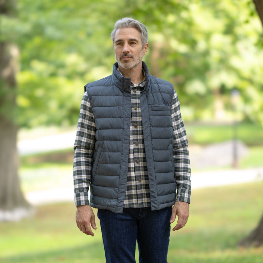 Weatherproof® X MagnaReady® Puffer Magnetic Front Pewter Vest