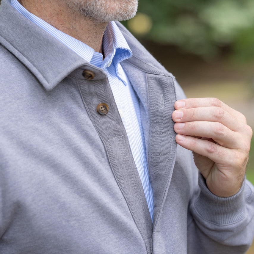 The Adaptive Magnetic Front Sweatshirt in Heathered Grey
