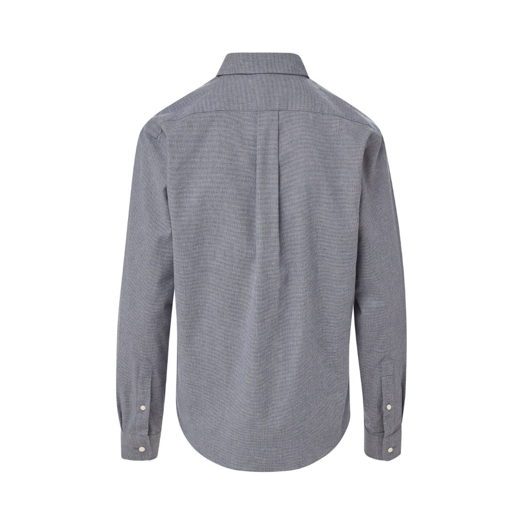 New ! Blue Grey Brushed Flannel Long Sleeve Button Down Collar Shirt with Magnetic Closures