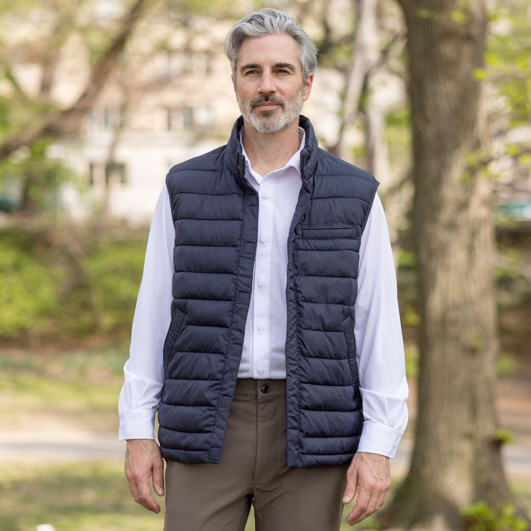 Weatherproof® X MagnaReady® Puffer Magnetic Front Navy Vest - additional view