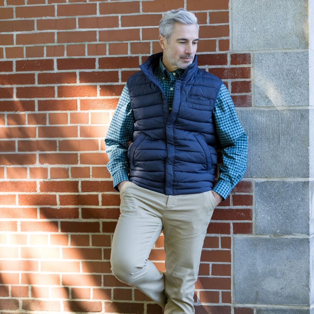 Weatherproof® X MagnaReady® Puffer Magnetic Front Navy Vest