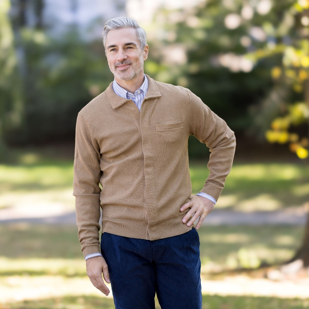 New ! Classic Adaptive Sweater with Magnetic Front Closure and Pocket