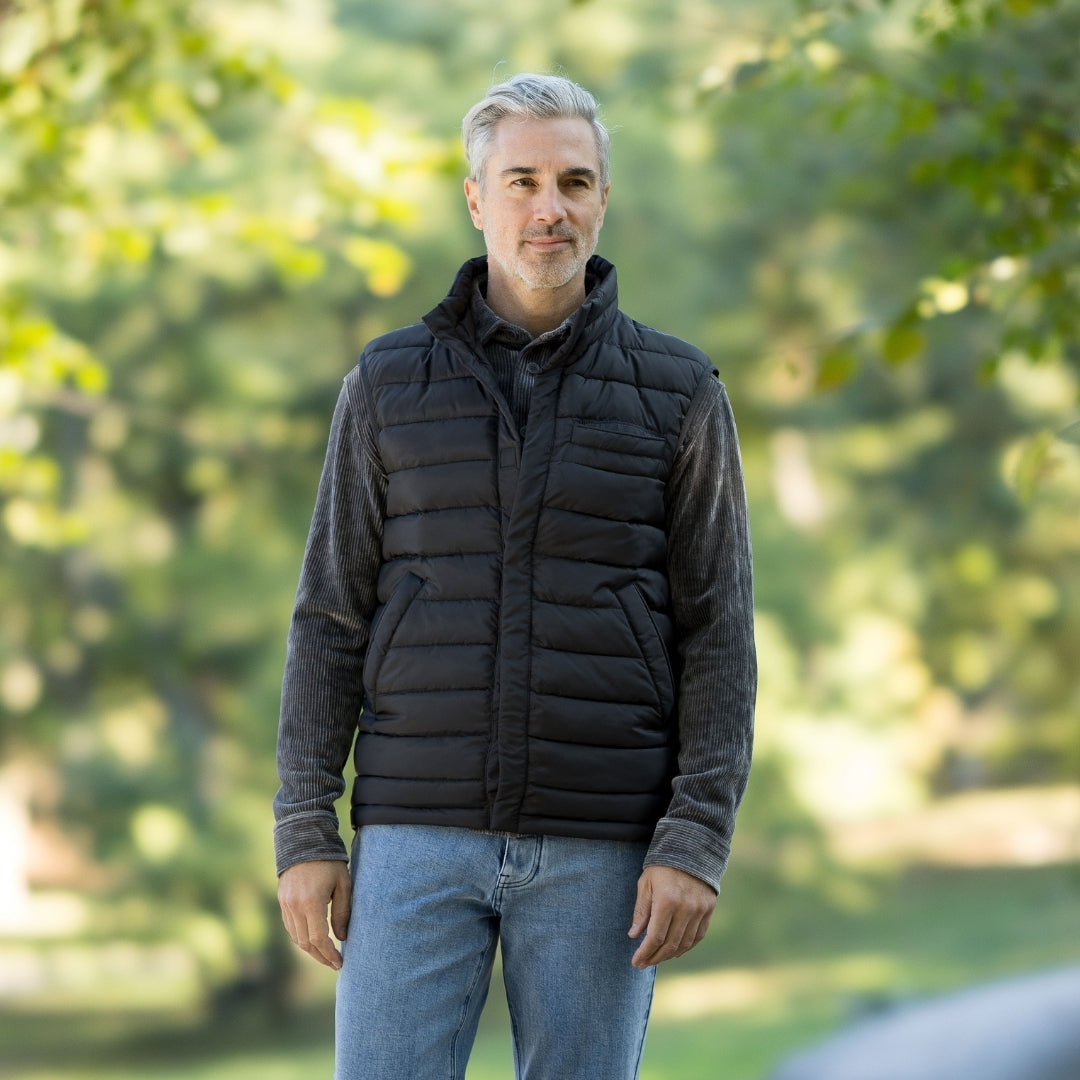 Weatherproof® X MagnaReady® Puffer Magnetic Front Black Vest