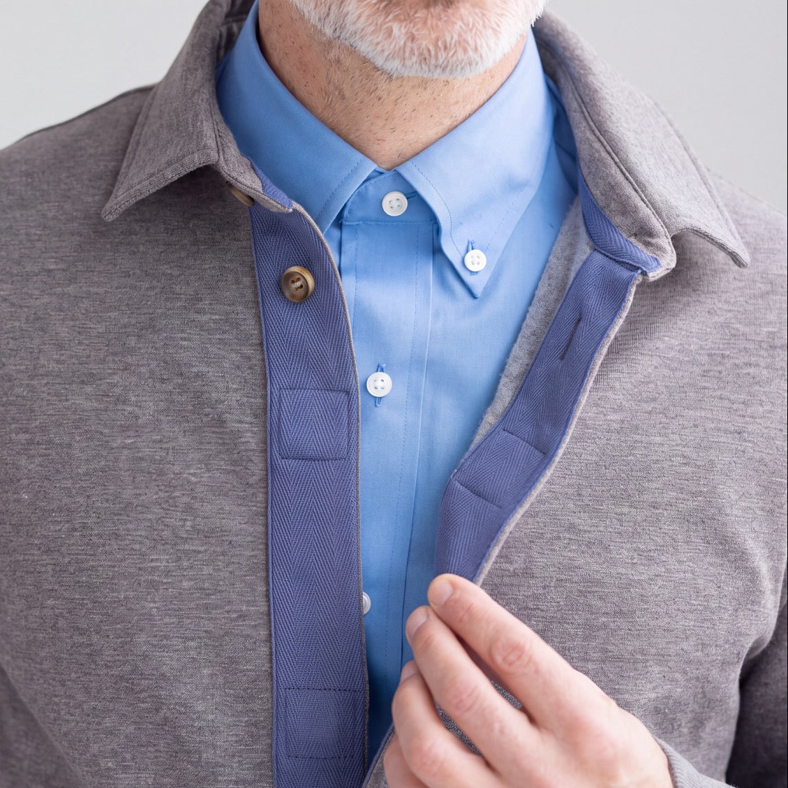 The Adaptive Magnetic Front Sweatshirt in Heathered Grey