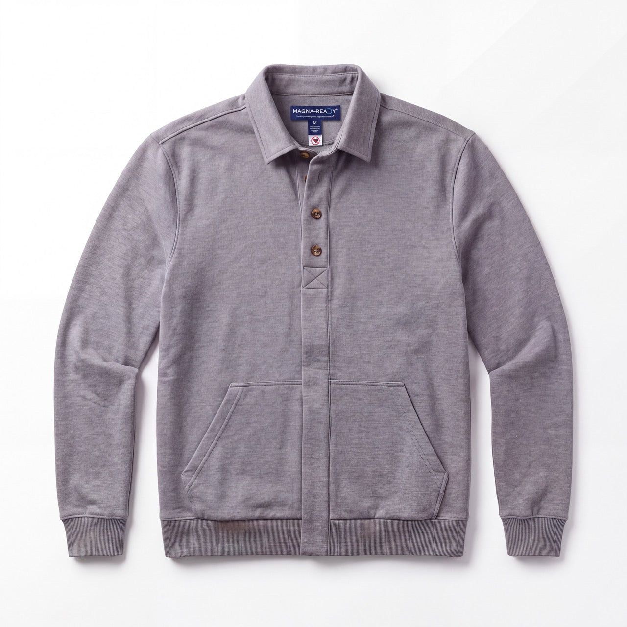The Adaptive Magnetic Front Sweatshirt in Heathered Grey