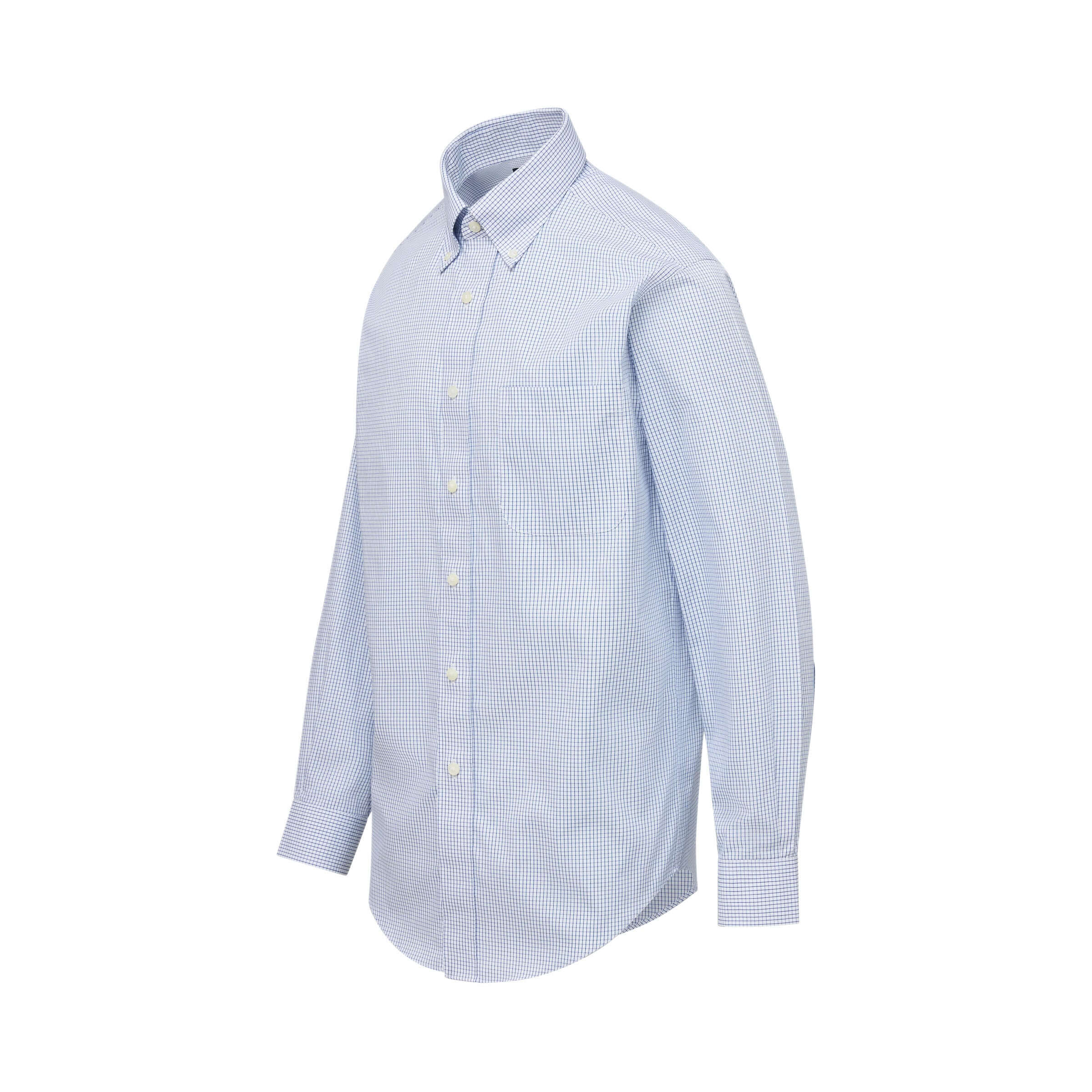 Brooks Brothers x MagnaReady blue and white check button-down shirt with magnetic closures, celebrating 125 years of innovation.