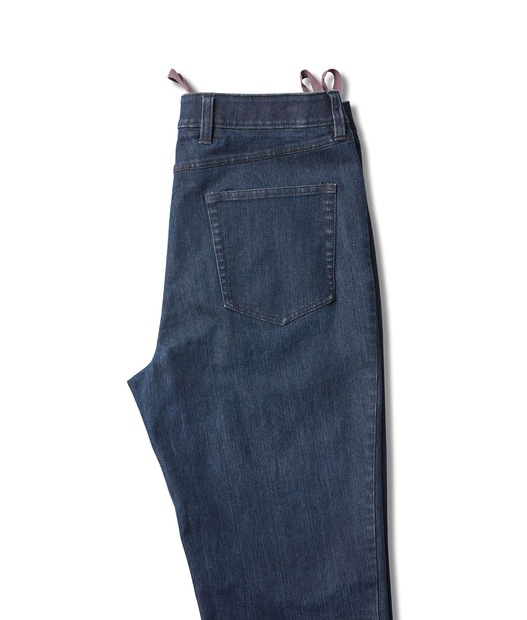 Indigo denim 'MVP' Five Pocket Jean showcasing magnetic closures and classic style.