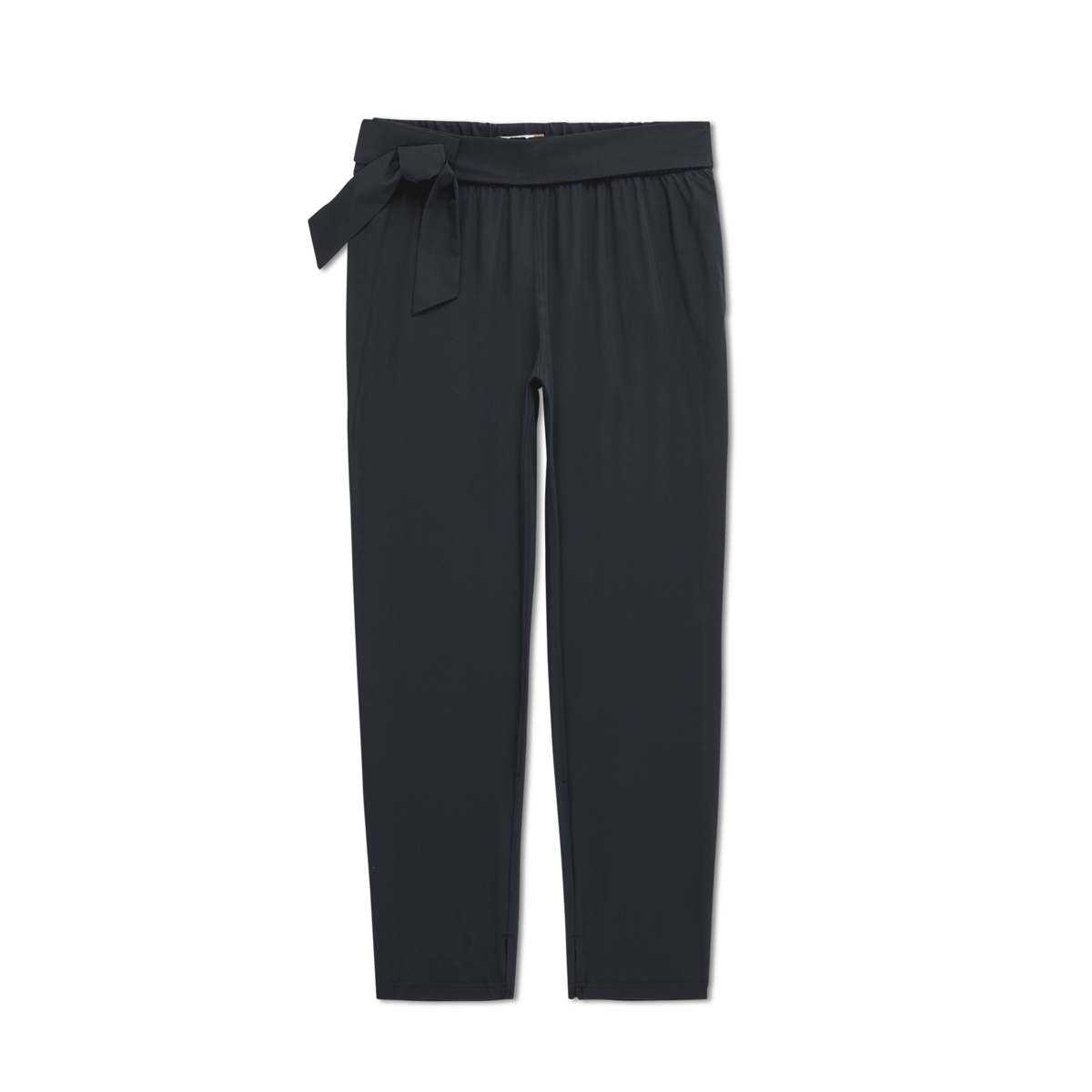 Women's adaptive gathered waist pants with adjustable length and elastic waistband, perfect for versatile styling.