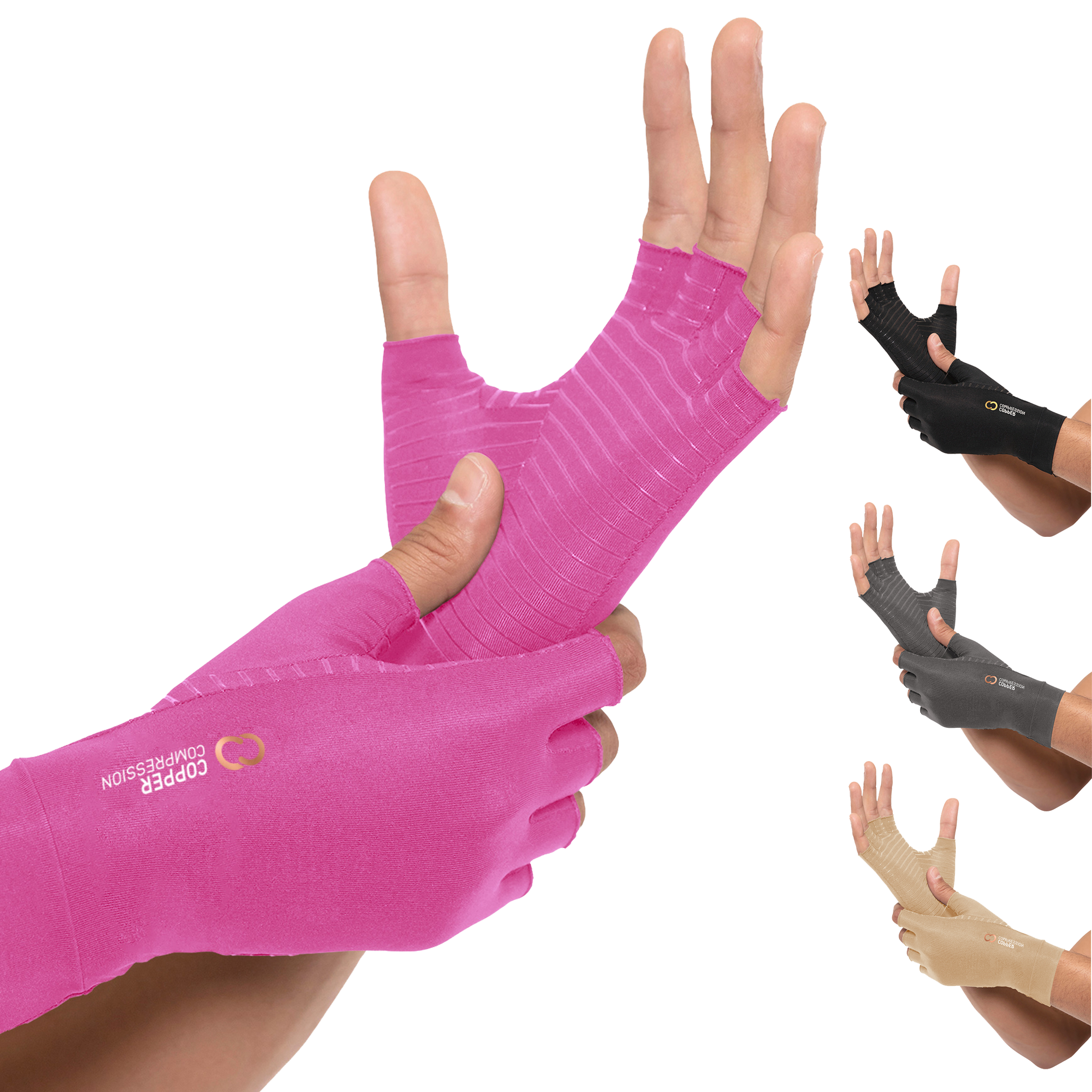 Half Finger Compression Gloves | MagnaReady - view 17