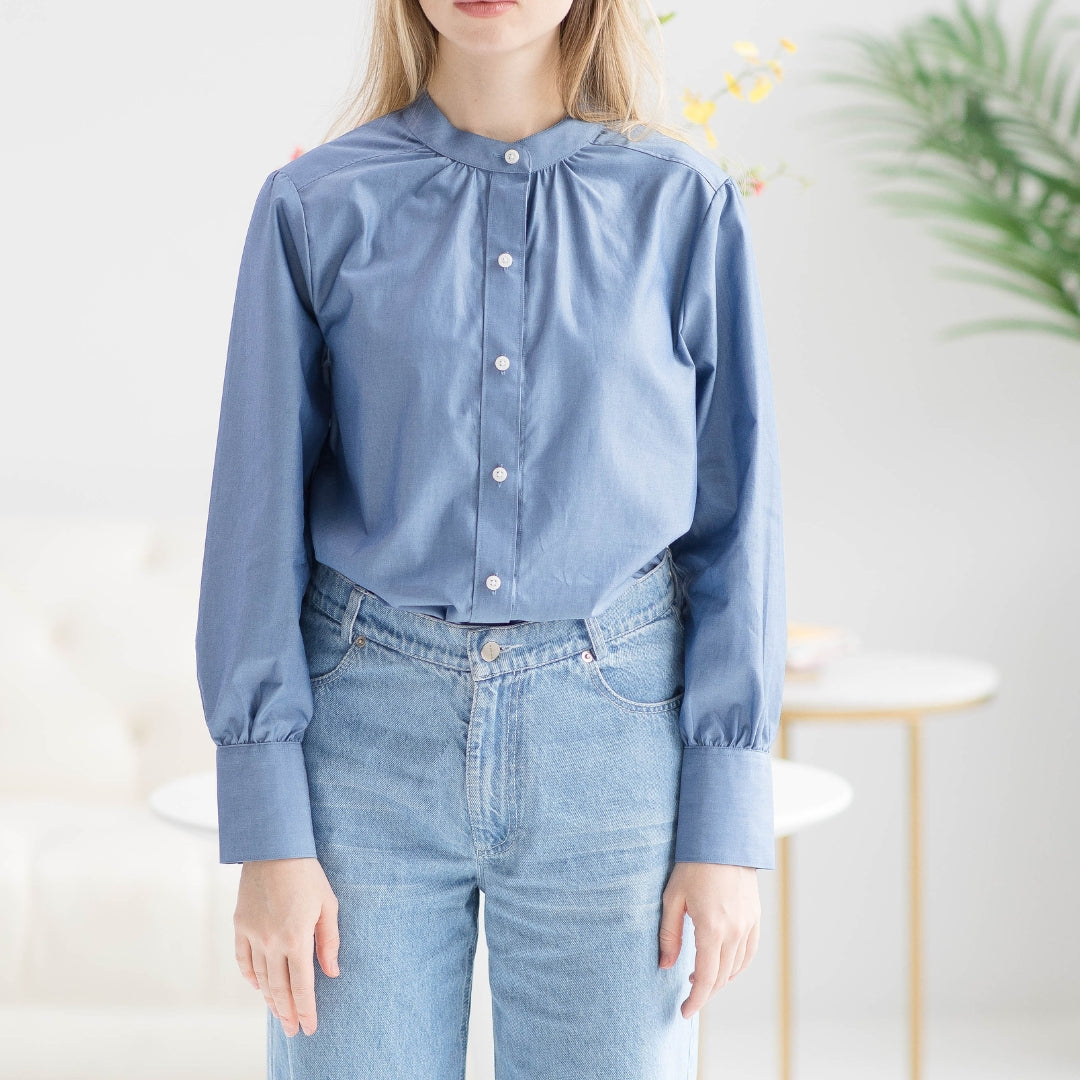 Women's Adaptive Magnetic Chambray Blouse