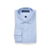 Long Sleeve Blue and White ‘Ryan’ Dress Shirt with Magnetic Closures