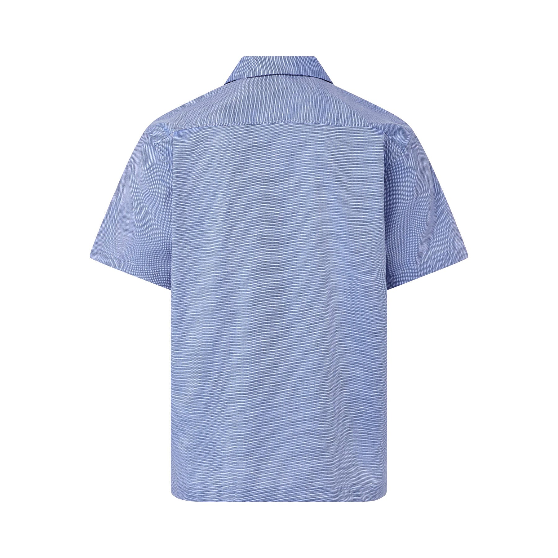 Short Sleeve Untucked Solid Blue ‘Landry’ Camp Casual Shirt with Magnetic Closures