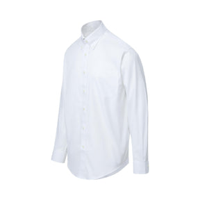 Brooks Brothers X MagnaReady Stretch Long Sleeve White  Polo Button-Down Collar with Magnetic Closure
