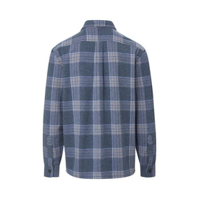 Long Sleeve Blue Flannel Shirt Combo Layering Piece with Magnetic Closures