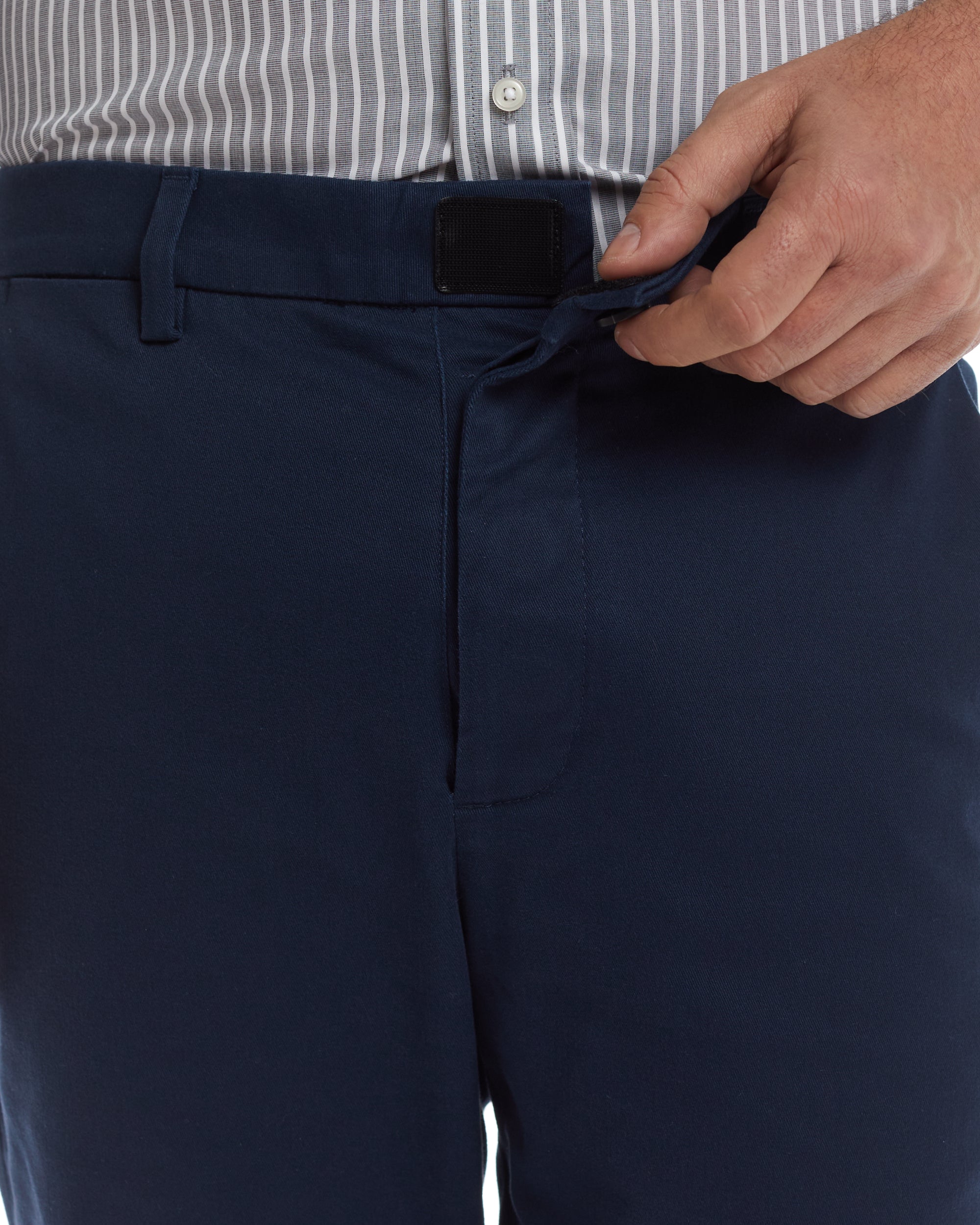 Flat Front 'Fordham' Easy-Cary Chino Twill Pant with Magnetic Closures - Navy