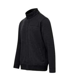 Black Knit Fleece Long Sleeve ‘Dillon’ Jacket with Magnetic Closures