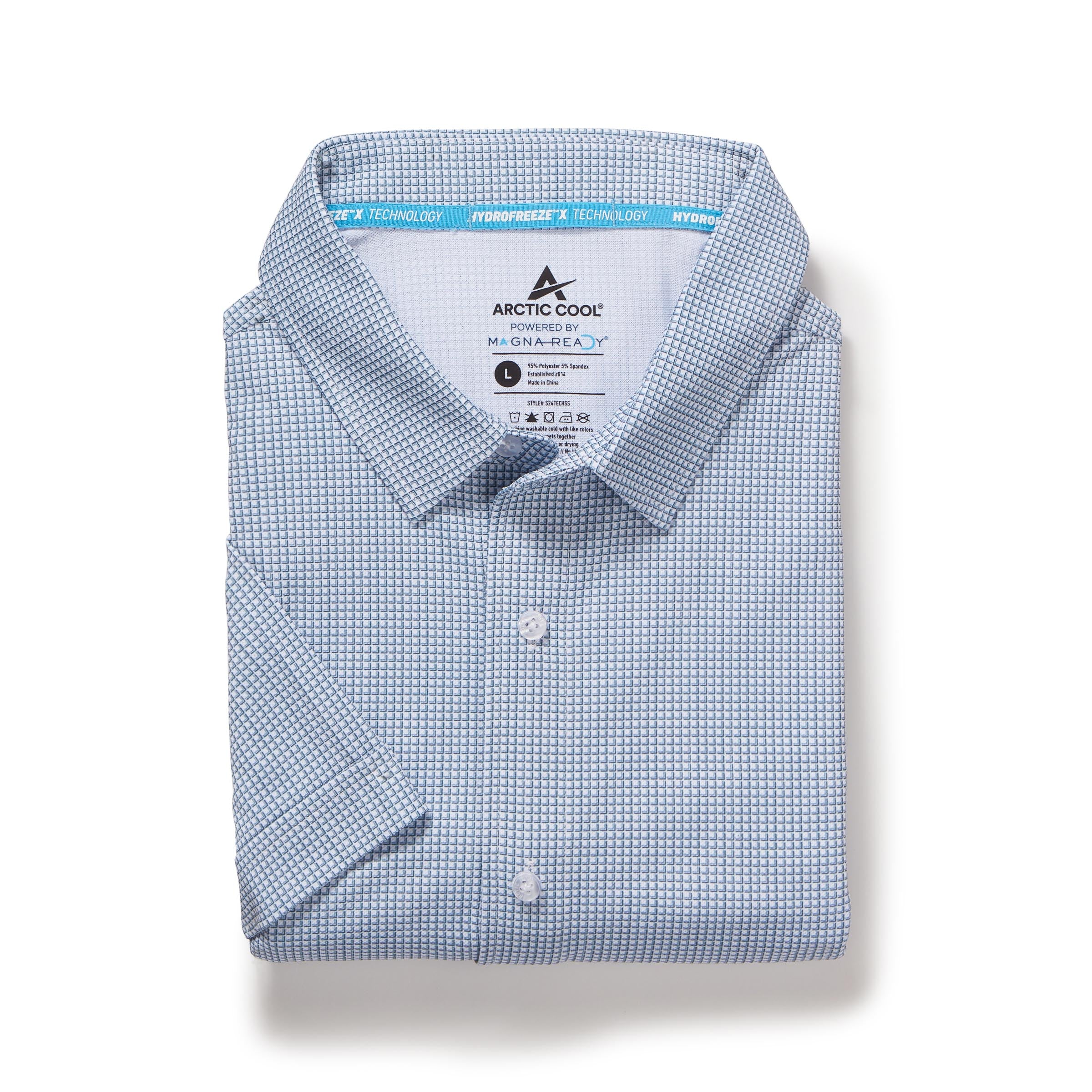 NEW MagnaReady x Arctic Cooling Pique Polo Short Sleeves in Blue Shadow