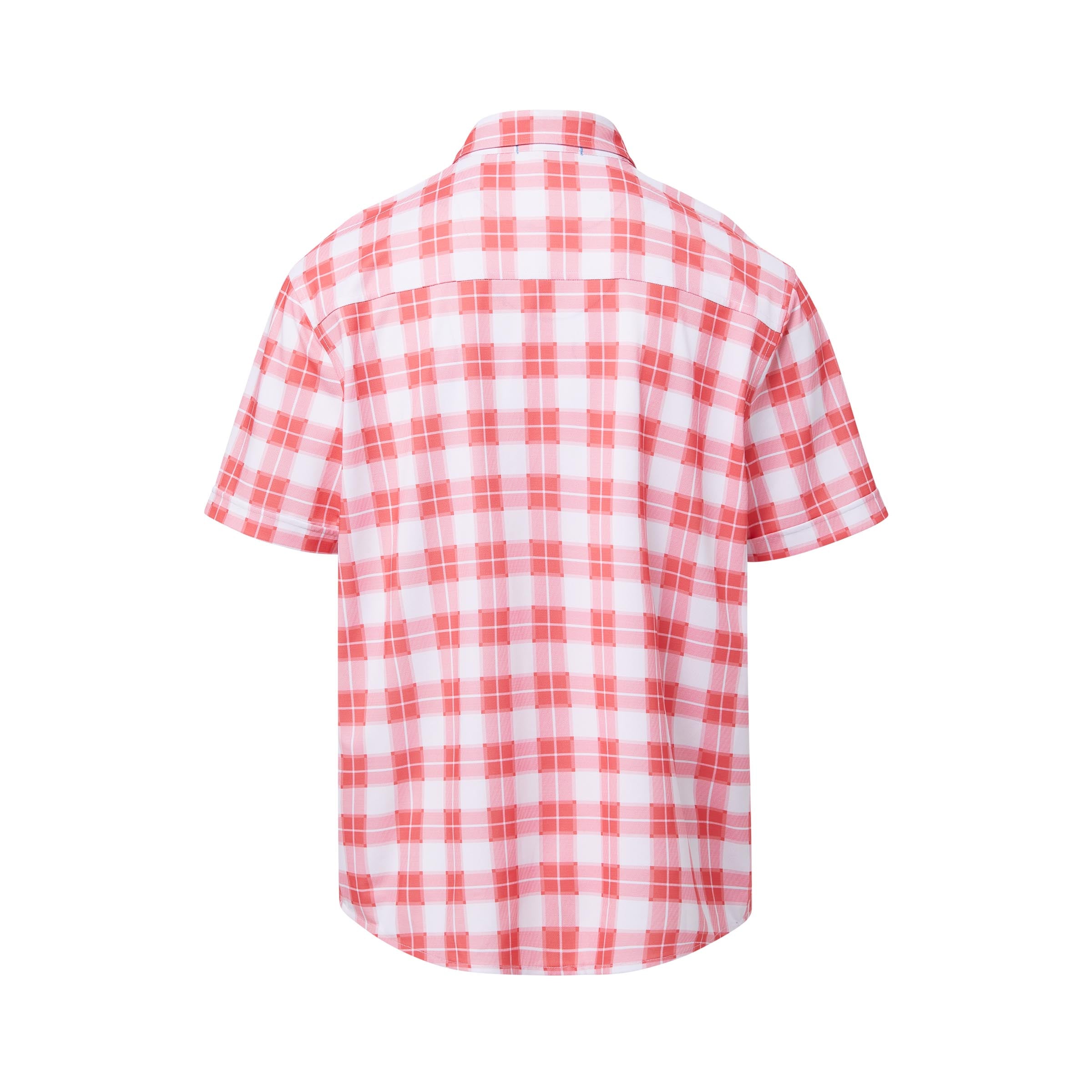 MagnaReady x Arctic Cooling Pique Polo Short Sleeves in Red Gingham