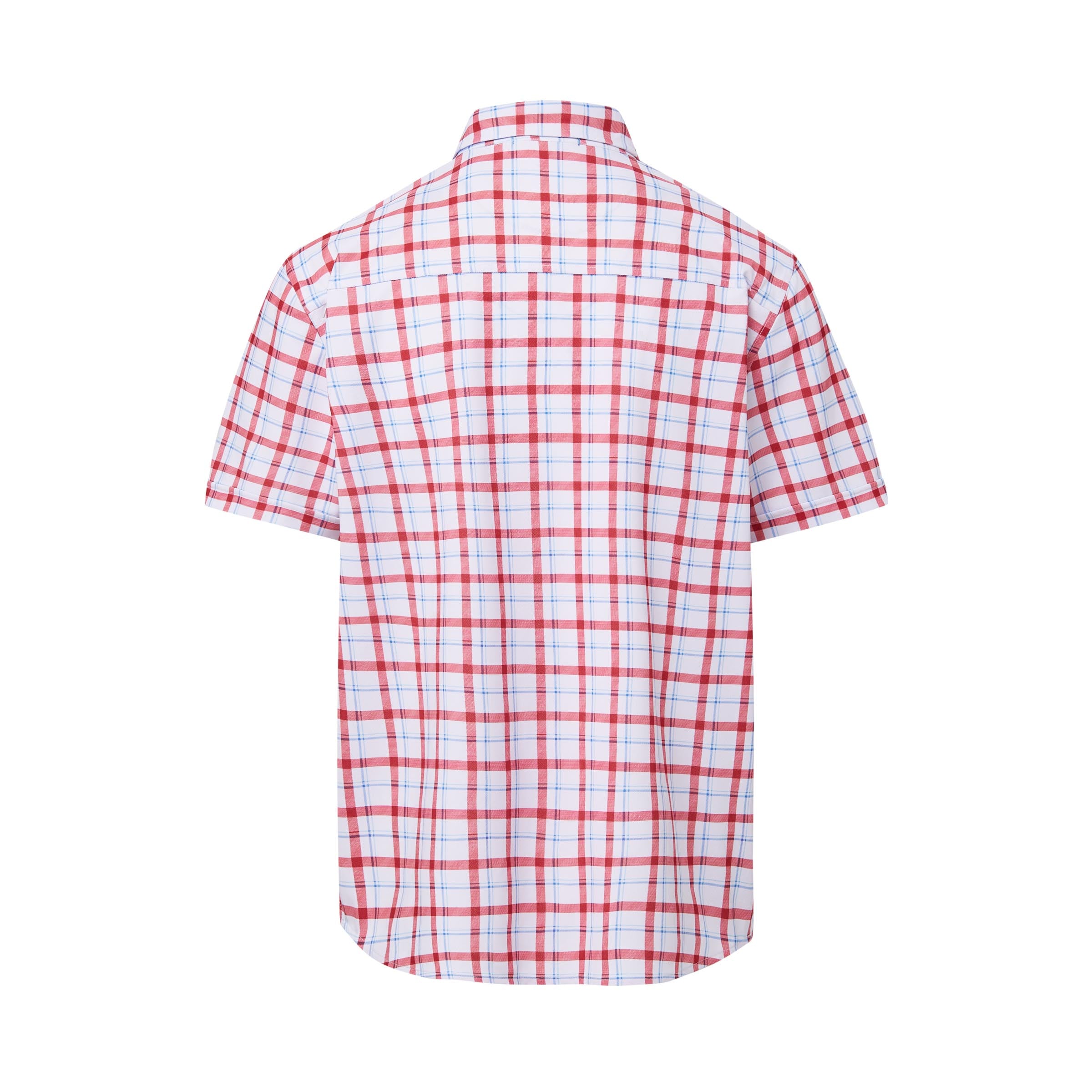 MagnaReady x Arctic Cooling Pique Polo Short Sleeves in Red Plaid