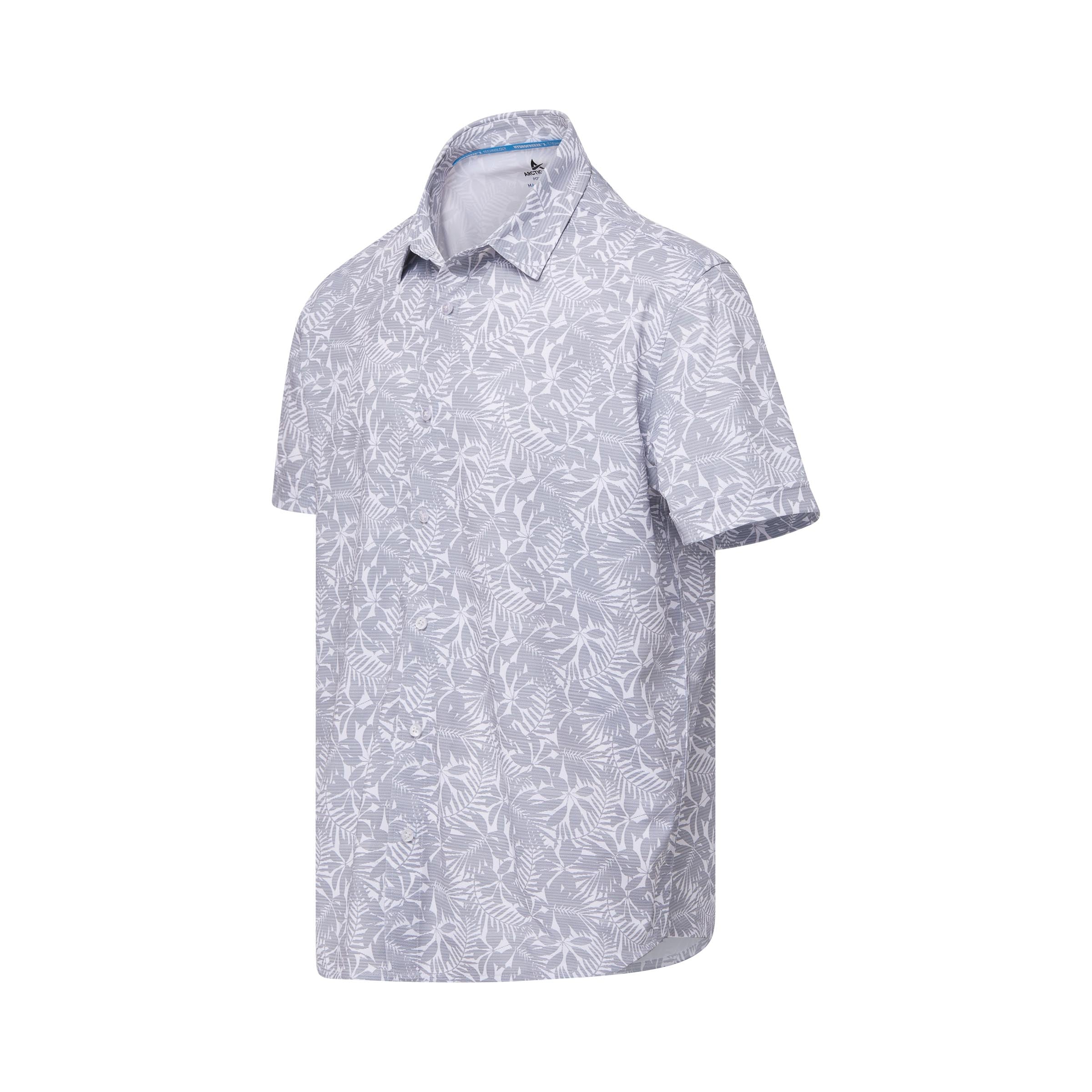 MagnaReady x Arctic Cooling Pique Polo Short Sleeves in Grey Palm