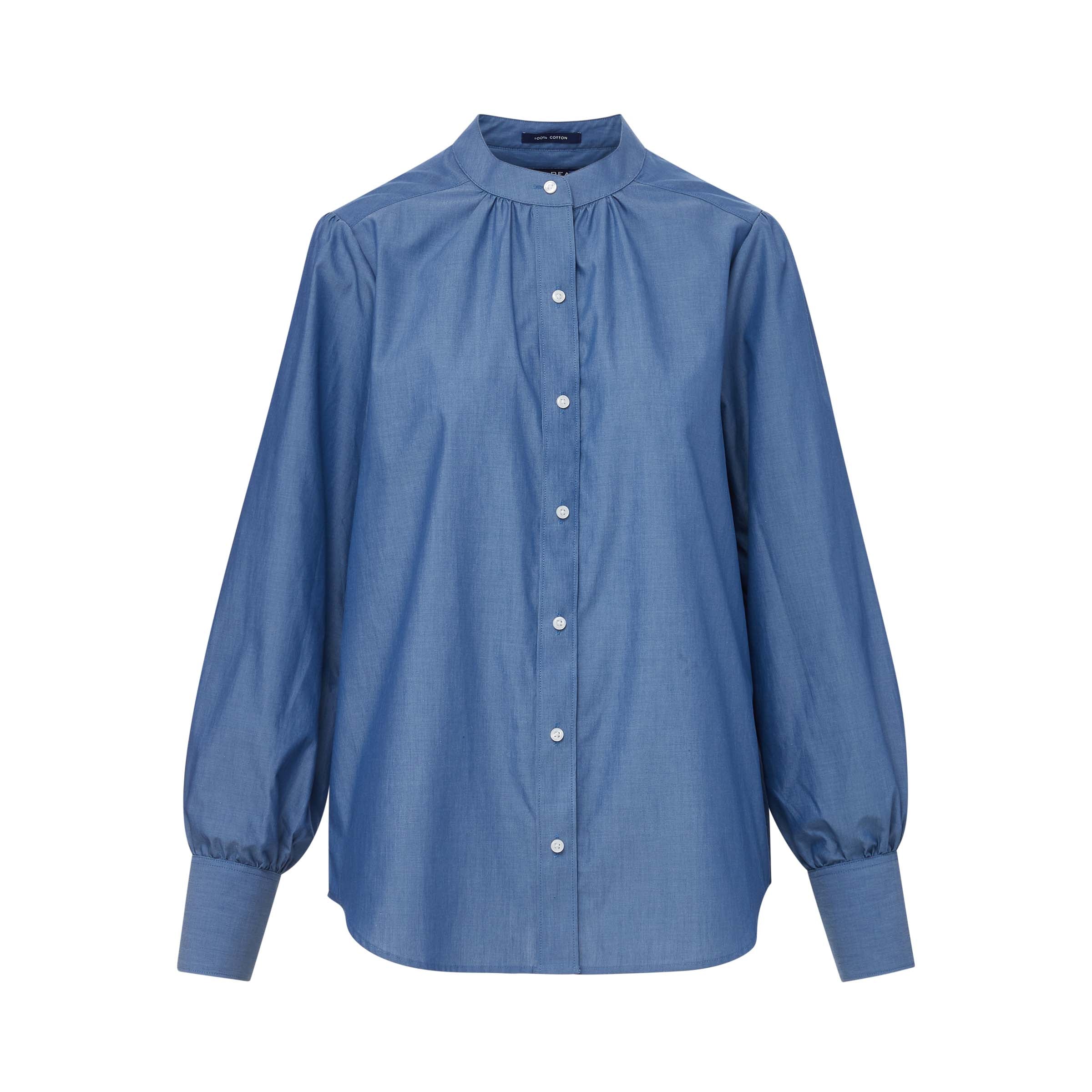 New! Women's Adaptive Magnetic Chambray Blouse