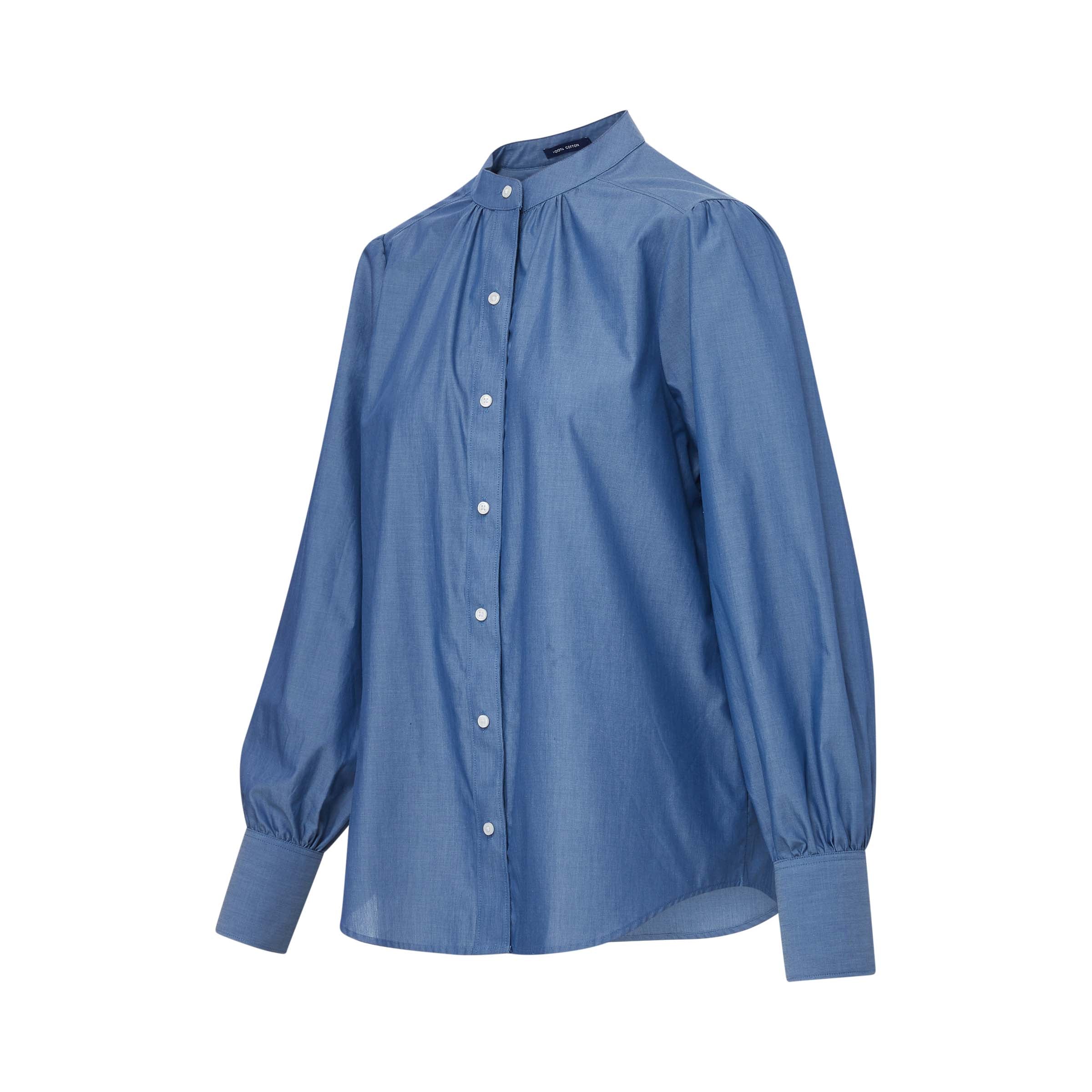 New! Women's Adaptive Magnetic Chambray Blouse