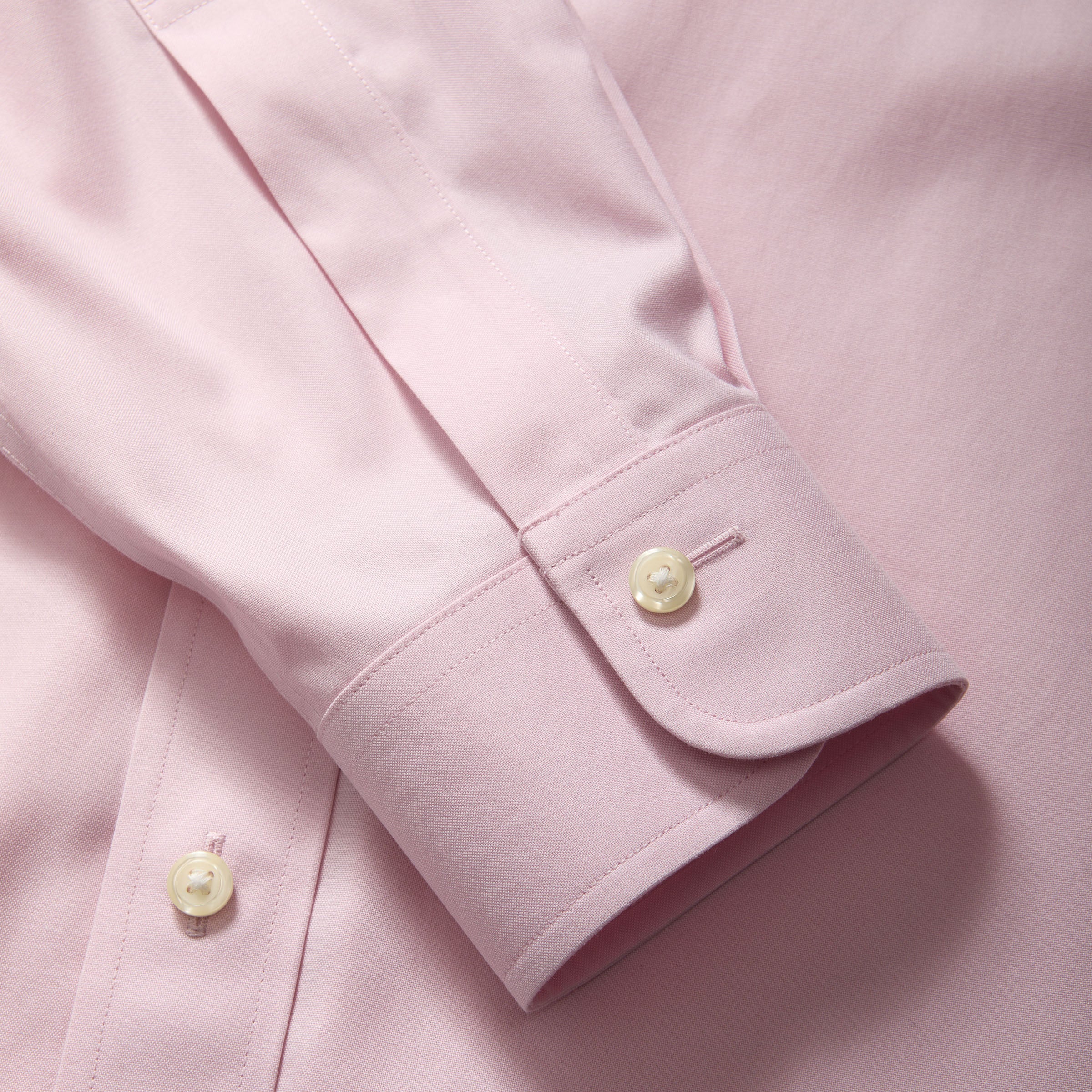 Brooks Brothers  X MagnaReady Stretch Long Sleeve Pink Polo Button-Down Collar with Magnetic Closures