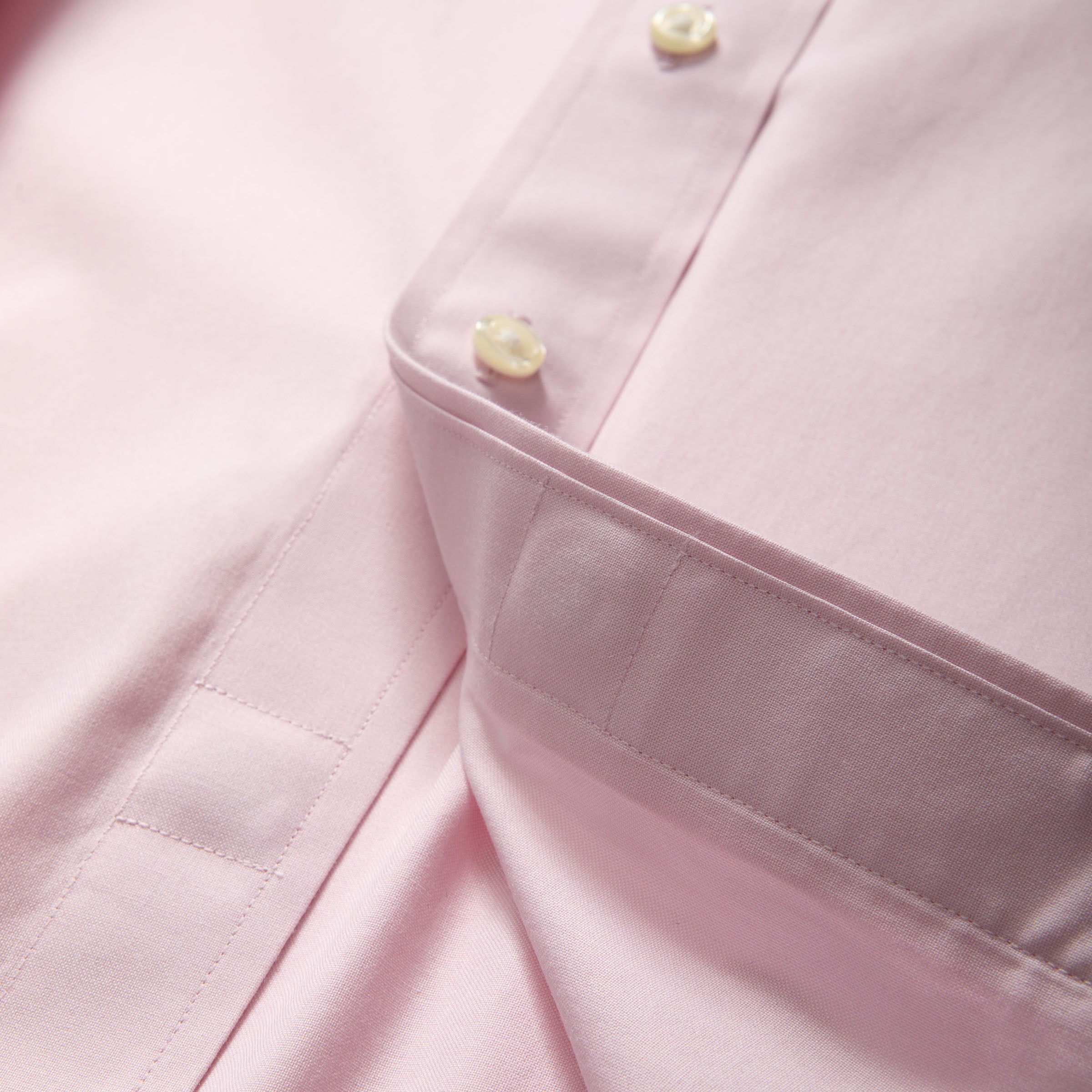 Brooks Brothers  X MagnaReady Stretch Long Sleeve Pink Polo Button-Down Collar with Magnetic Closures