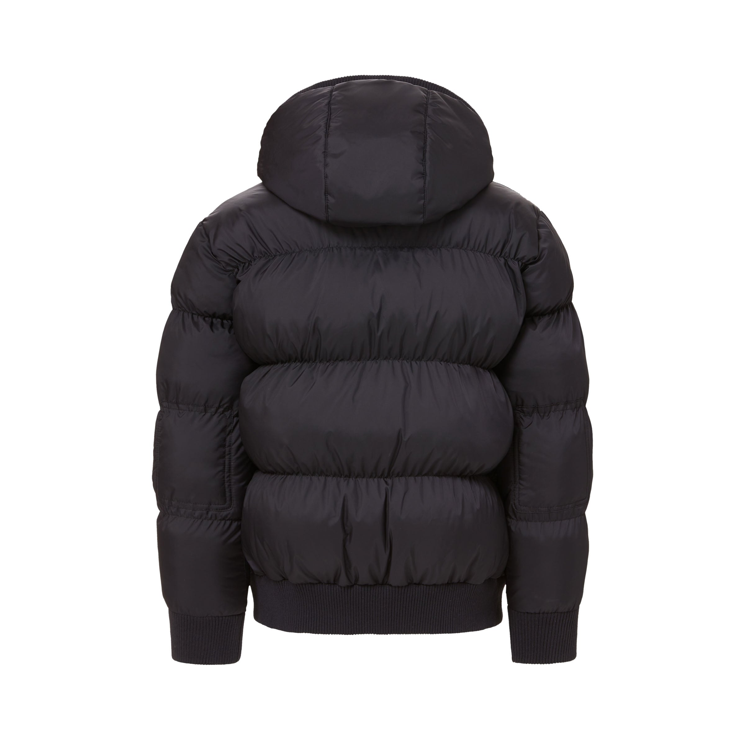 MagnaMini Kids Magnetic Front Water-Resistant Puffer Coat with Hood in Black