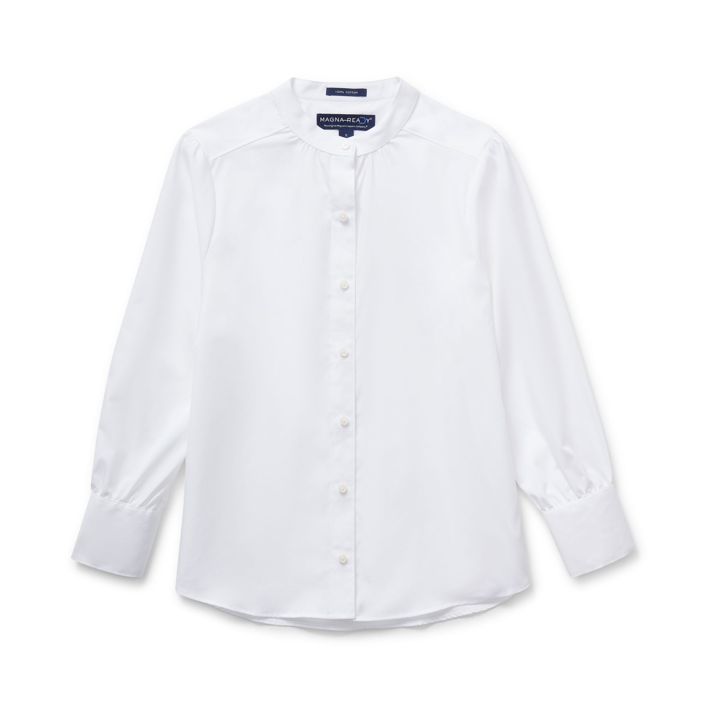 Women's Adaptive Magnetic Classic White Blouse