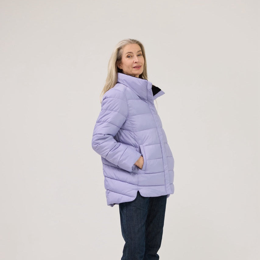 Weatherproof x MagnaReady Women's Magnetic Front Puffer Jacket Coat in Arctic Blue | MagnaReady - view 10