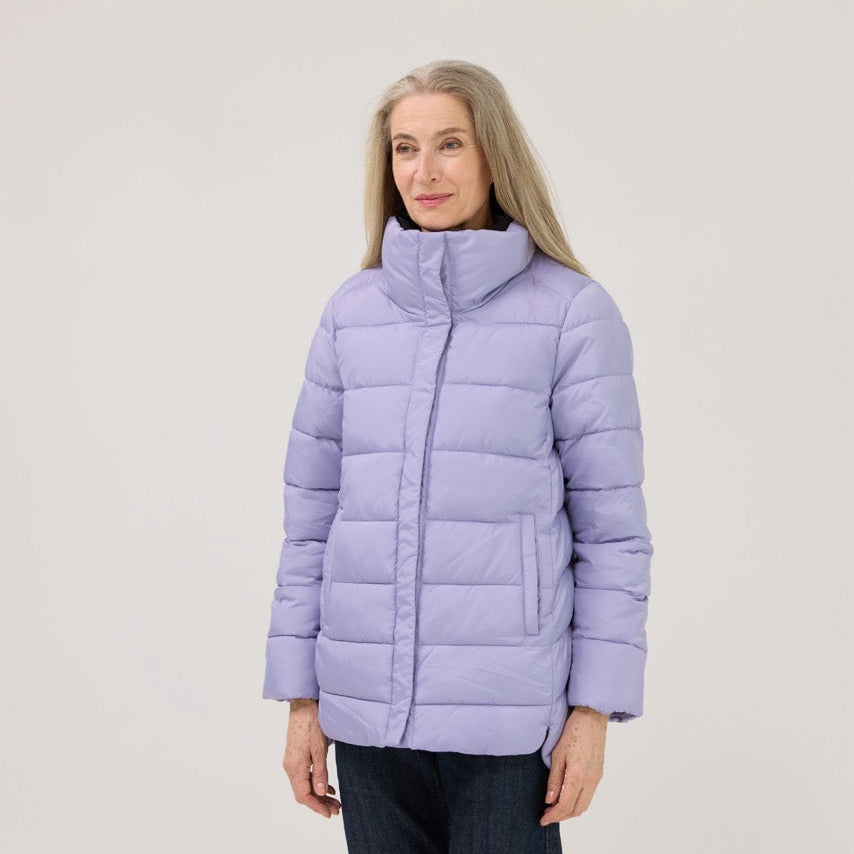 Weatherproof x MagnaReady Women's Magnetic Front Puffer Jacket Coat in Arctic Blue | MagnaReady - view 9