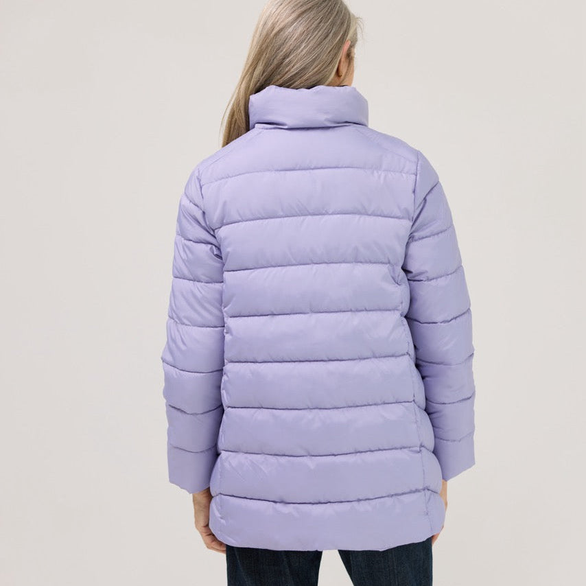 Weatherproof x MagnaReady Women's Magnetic Front Puffer Jacket Coat in Arctic Blue | MagnaReady - view 6