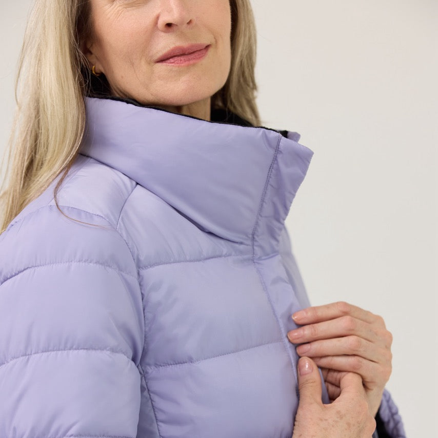 Weatherproof x MagnaReady Women's Magnetic Front Puffer Jacket Coat in Arctic Blue | MagnaReady - view 8
