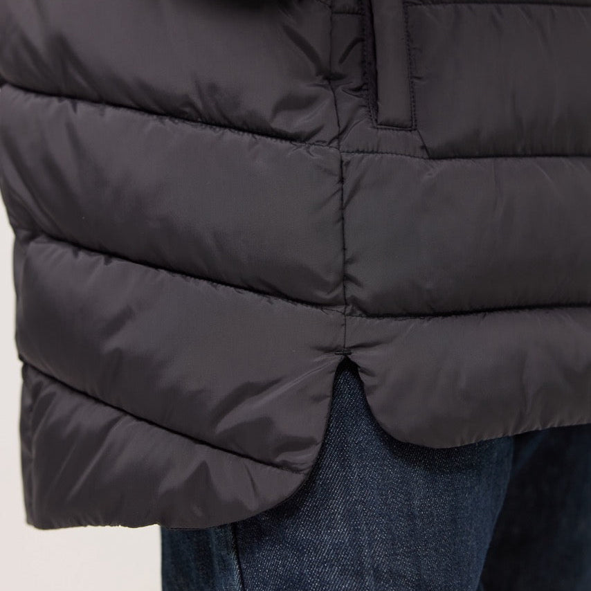 Weatherproof x MagnaReady Women's Magnetic Front Puffer Jacket Coat in Black