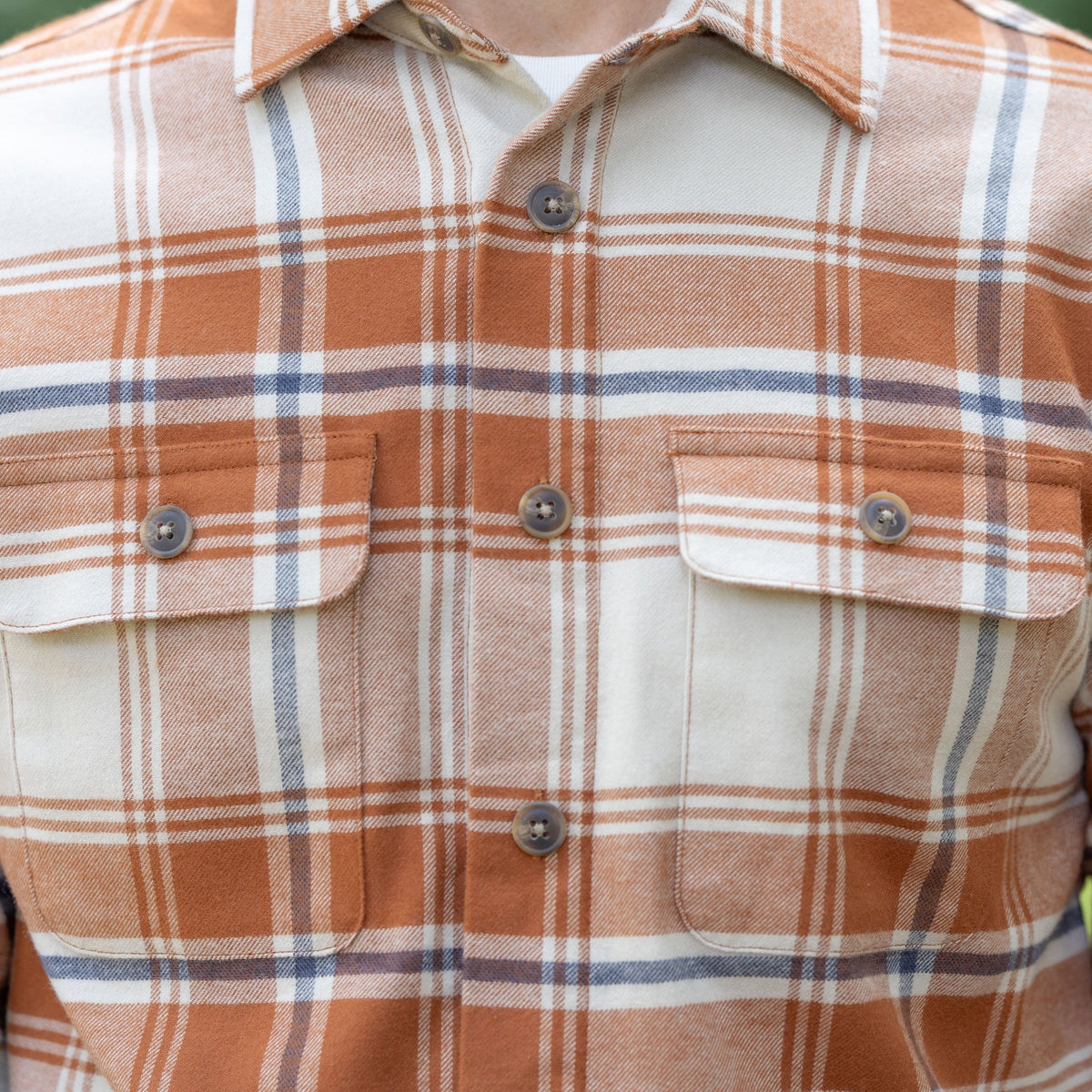 Adaptive Brown Plaid Flannel Shirt with Magnetic Closures