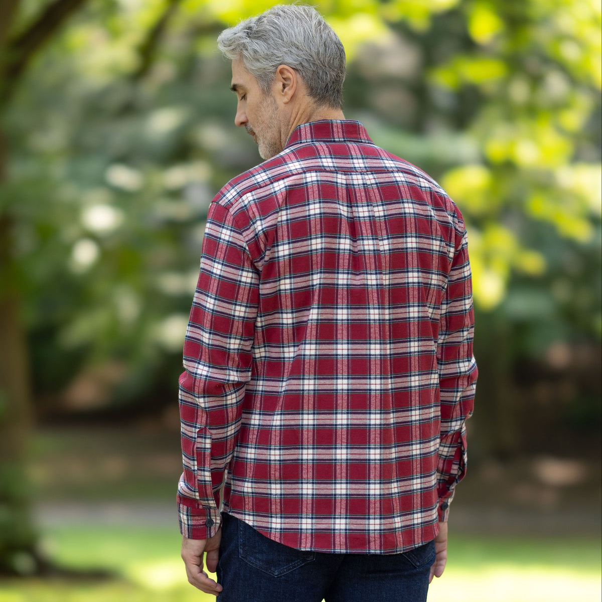 Adaptive Red Plaid Flannel Shirt with Magnetic Closures