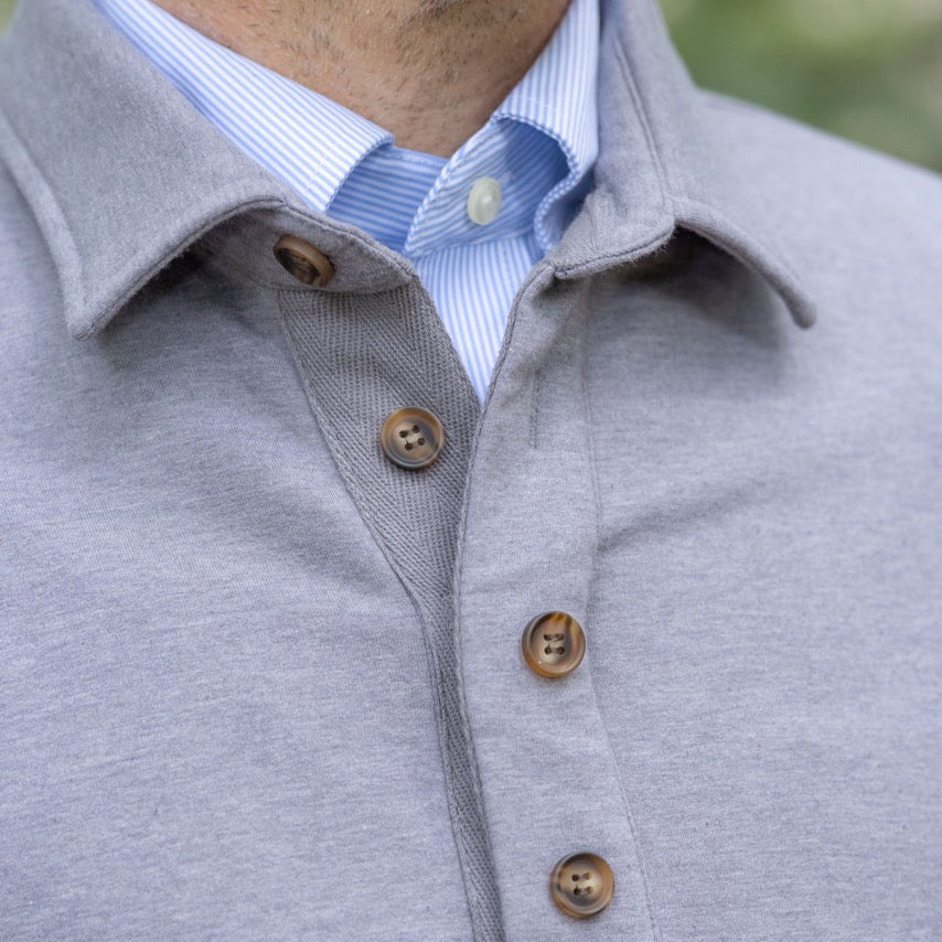 The Adaptive Magnetic Front Sweatshirt in Heathered Grey | MagnaReady - view 5