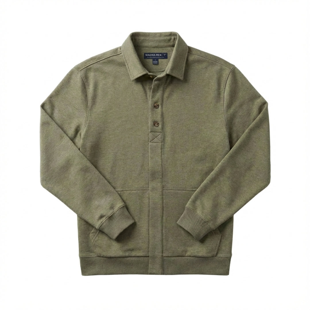 The Adaptive Magnetic Front Sweatshirt in Heathered Olive