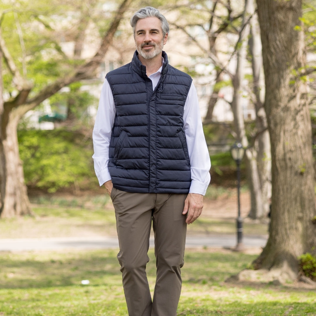 Weatherproof® X MagnaReady® Puffer Magnetic Front Navy Vest - additional view