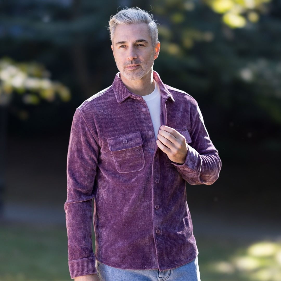 Adaptive Vintage Violet Corduroy Shirt Jacket